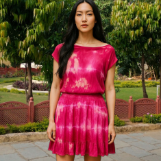 Ocean Breeze Tie-Dye Flare Dress