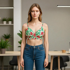 Print crop top