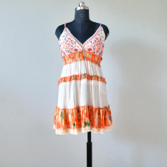 Sunset Bloom Boho Mini Dress